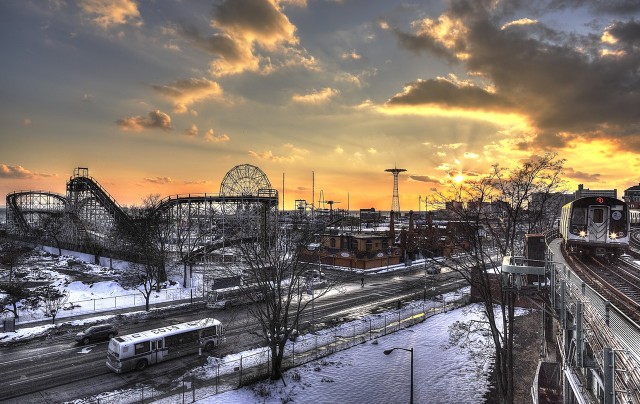 New York City Coney Isle Sunset